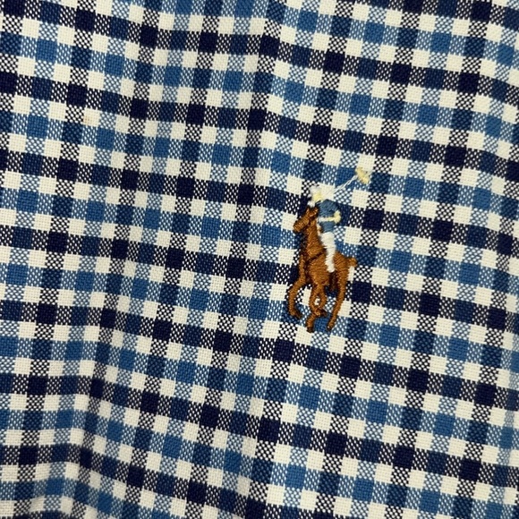Blue Label Ralph Lauren Checkered Button Down Shirt with Relaxed Fit - Picture 5 of 8